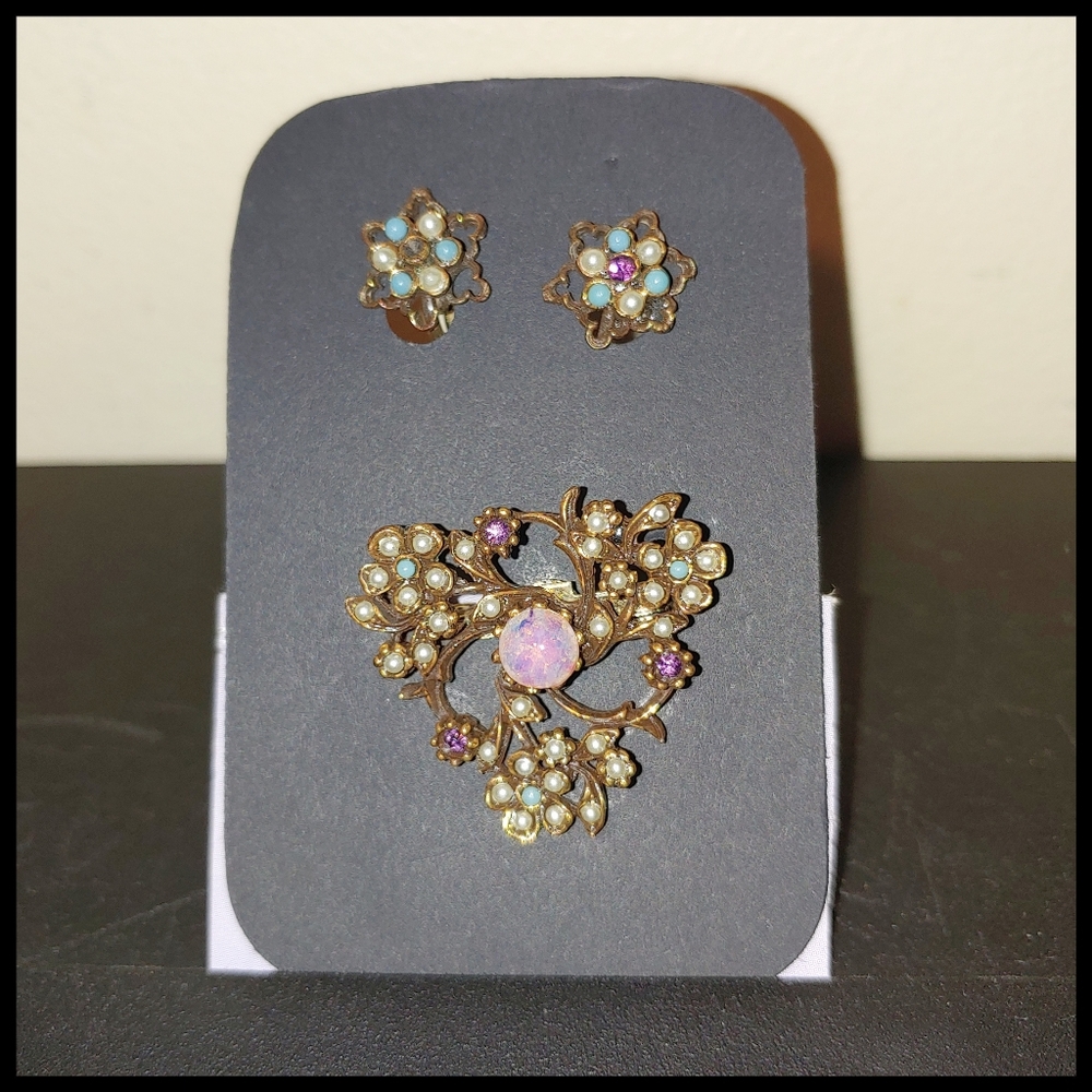 Vintage Opal and Seed Pearls Set
